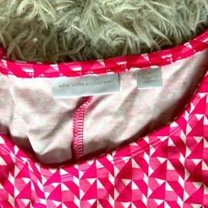 New York and company cocktail pink and white  dress